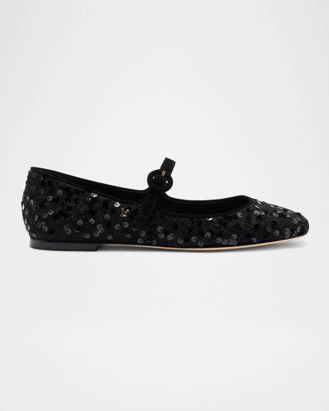 Blair Sequin Mary Jane Ballerina Flats
